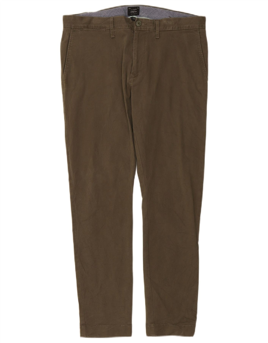 J. CREW Pantalones chinos ajustados para hombre W33 L30 Algodón caqui