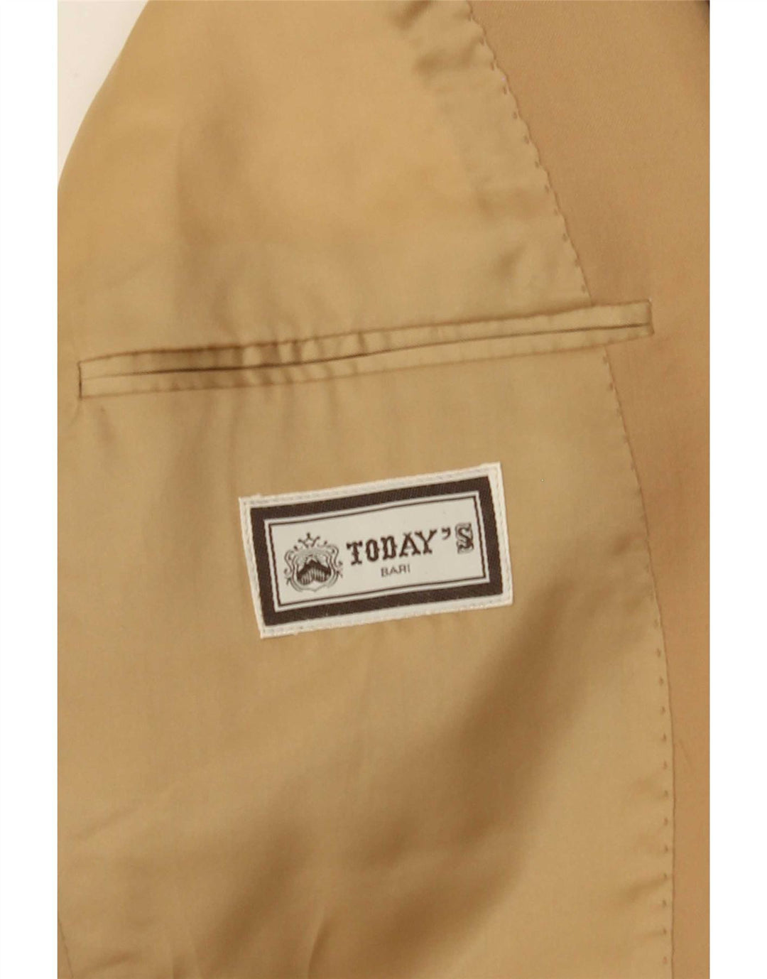 Vintage hombres 2 botones pieza traje Reino Unido 38 Medio W36 L29 Beige