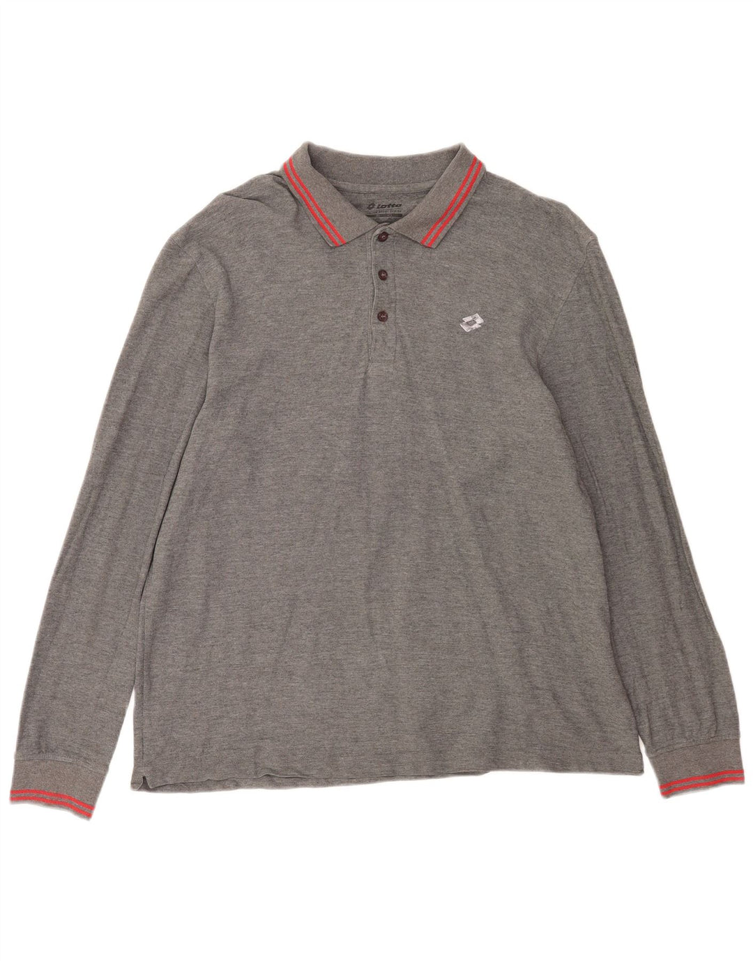 Lotto Polo De Manga Larga Para Hombre 2XL Gris