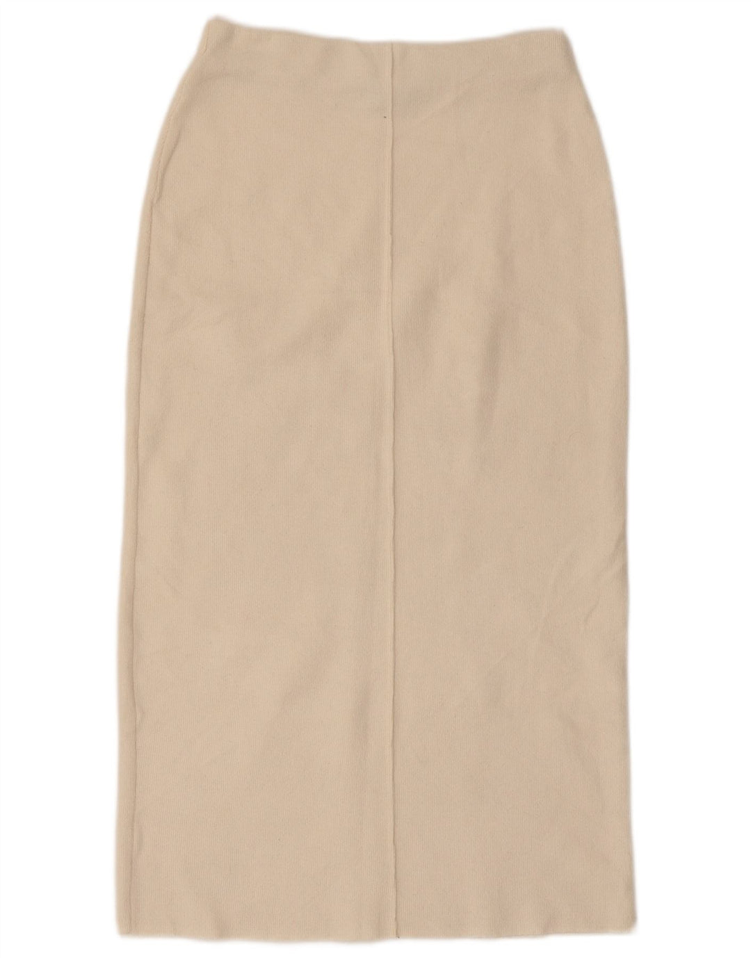 Zara Mujer Falda Midi De Punto Pequeña W26 Blanco Roto