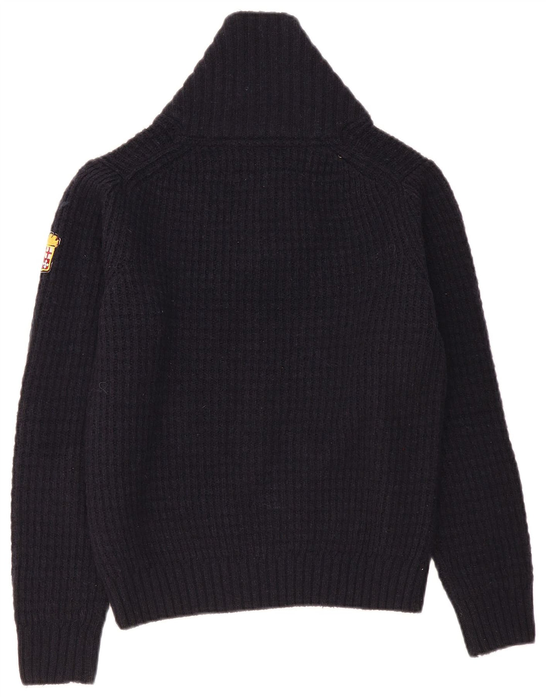 MARINA MILITARE Suéter tipo jersey con cuello chal para mujer UK 10 Small Azul marino