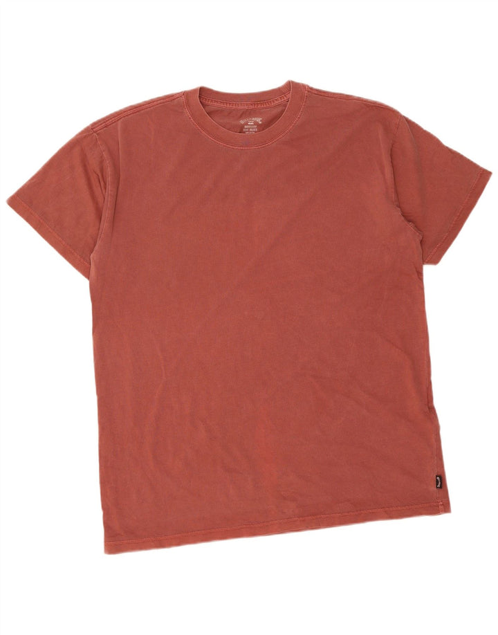 BILLABONG Mens T-Shirt Top Large Maroon Cotton