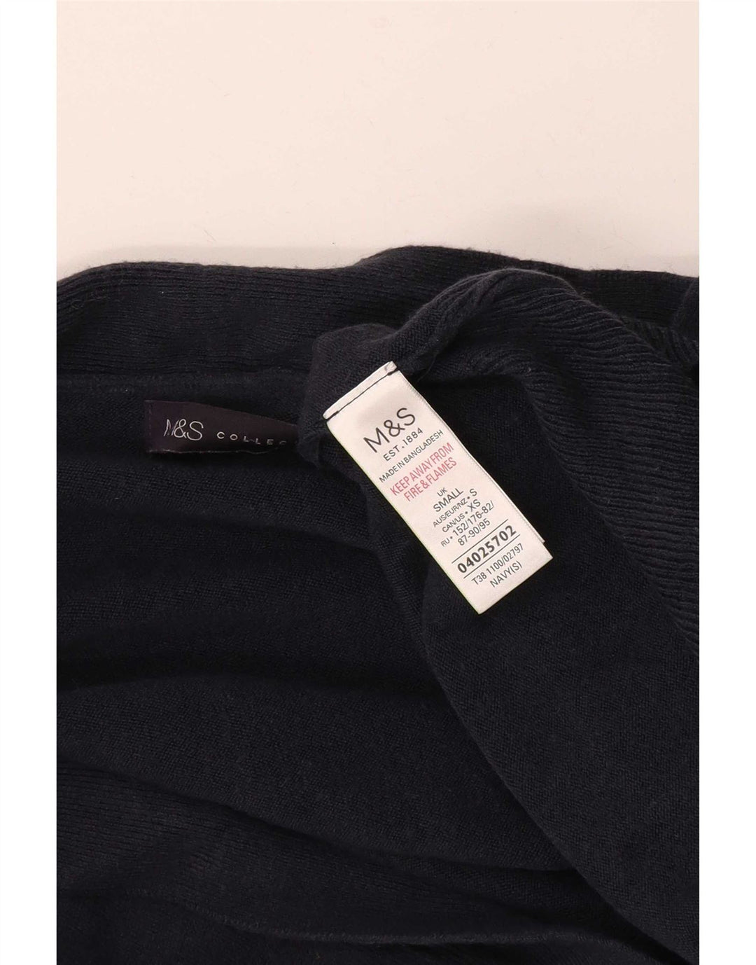 Marks & Spencer Suéter Cárdigan Abierto para Mujer Pequeño Acrílico Azul Marino