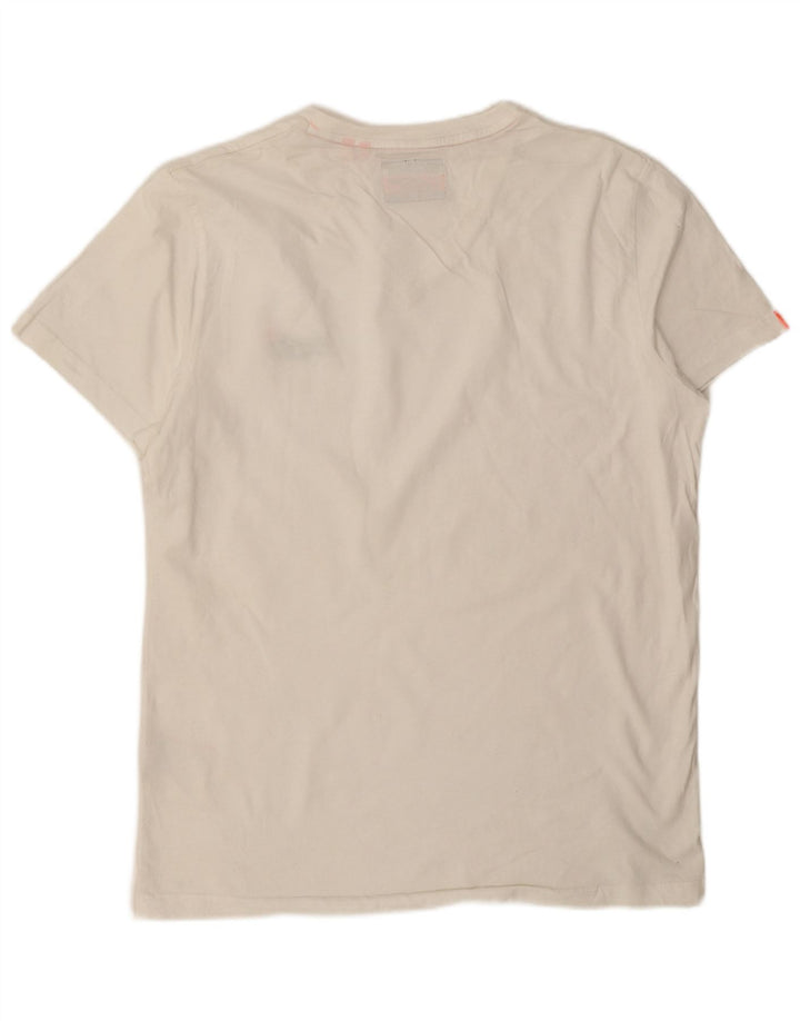 Superdry Camiseta Hombre Top XL Blanco Algodón