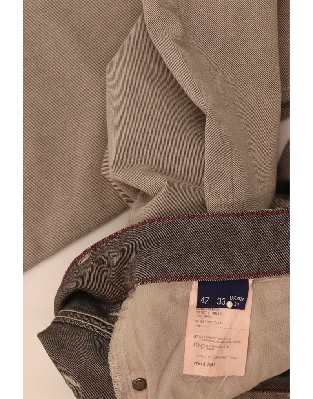 Vaqueros Trussardi Hombre Rectos W31 L33 Gris Algodón