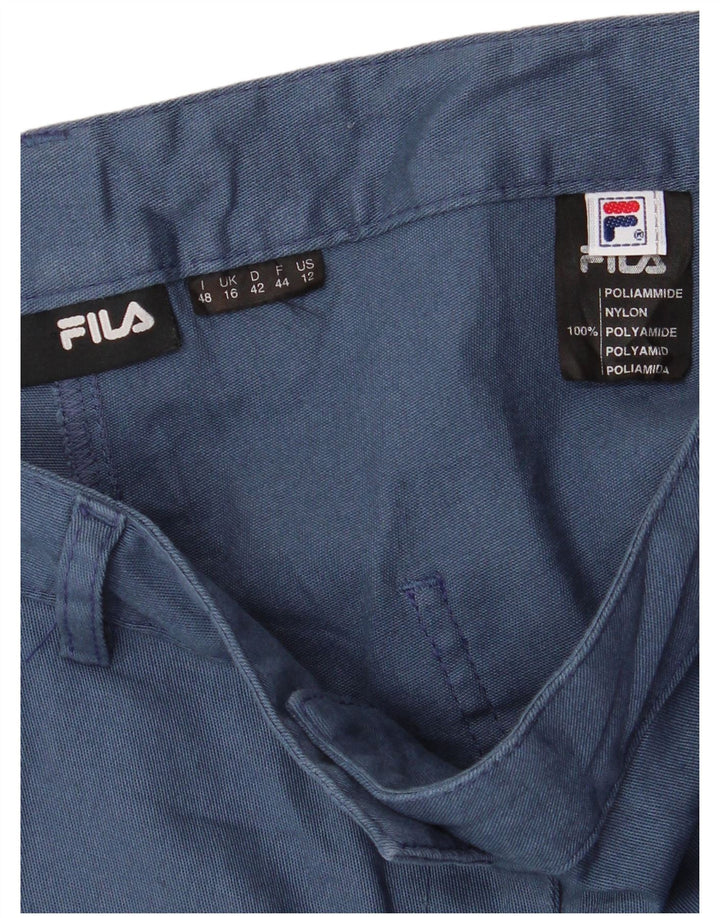 Fila Pantalones Capri para Mujer UK 16 Large W36 L17 Poliamida Azul Marino