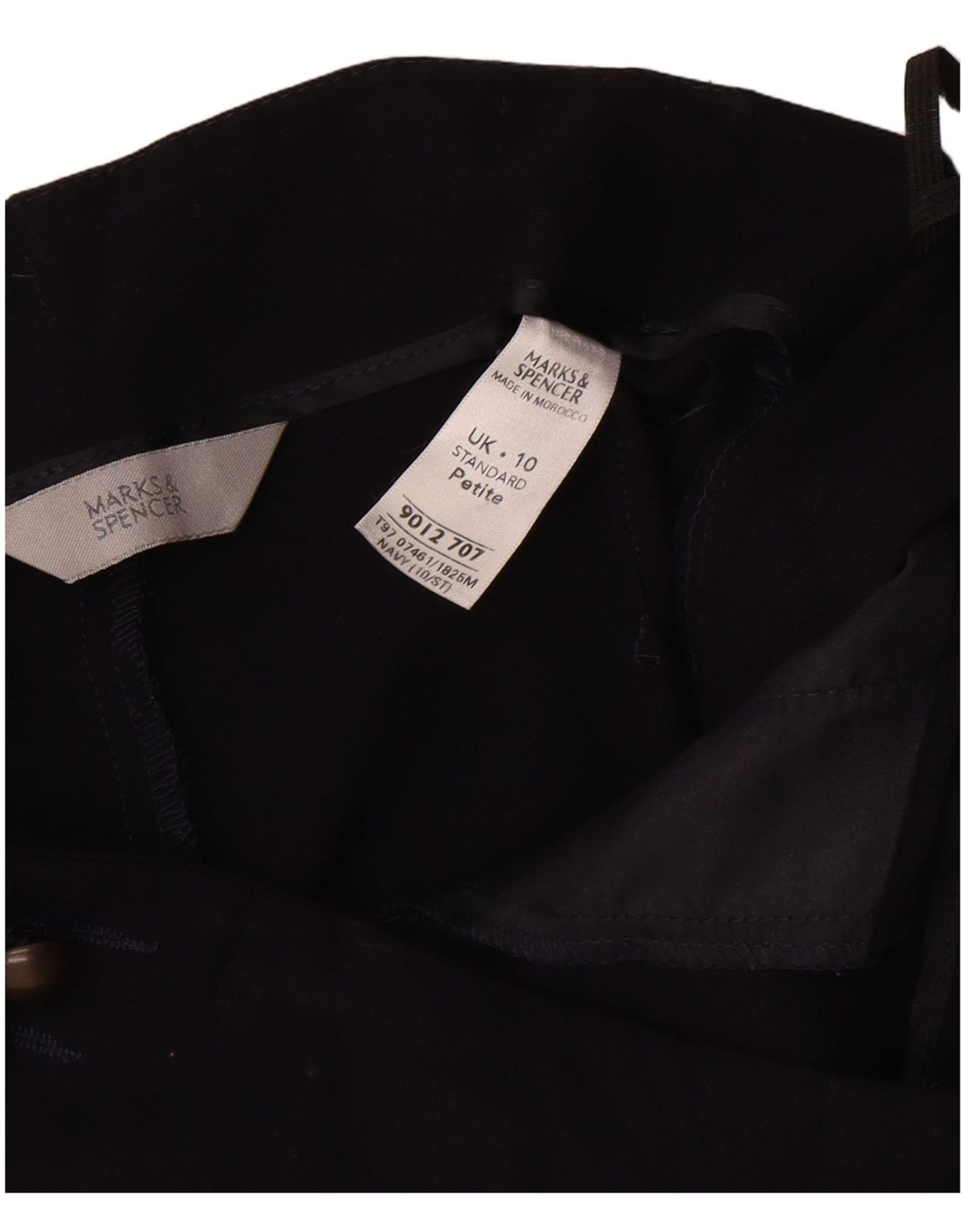 Marks & Spencer Bermudas para mujer UK 10 Small W30 Poliéster azul marino
