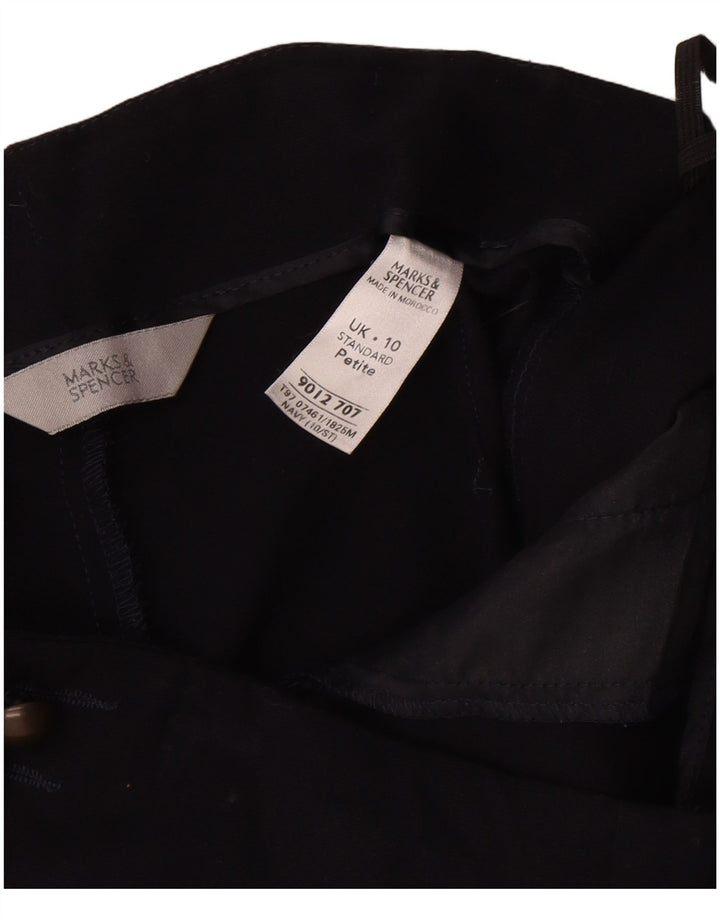Marks & Spencer Bermudas para mujer UK 10 Small W30 Poliéster azul marino