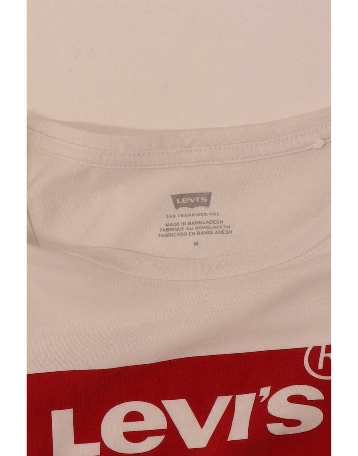 Levi's Camiseta gráfica para mujer Top UK 12 Medium White