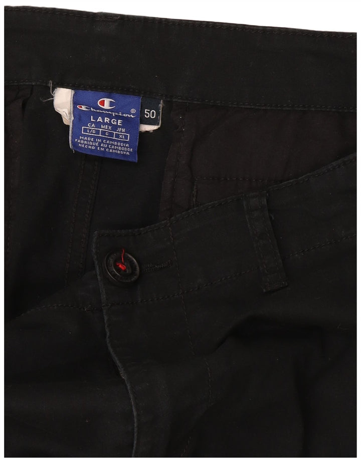 CHAMPION Pantalones cortos cargo para hombre IT 50 Large W34 Black