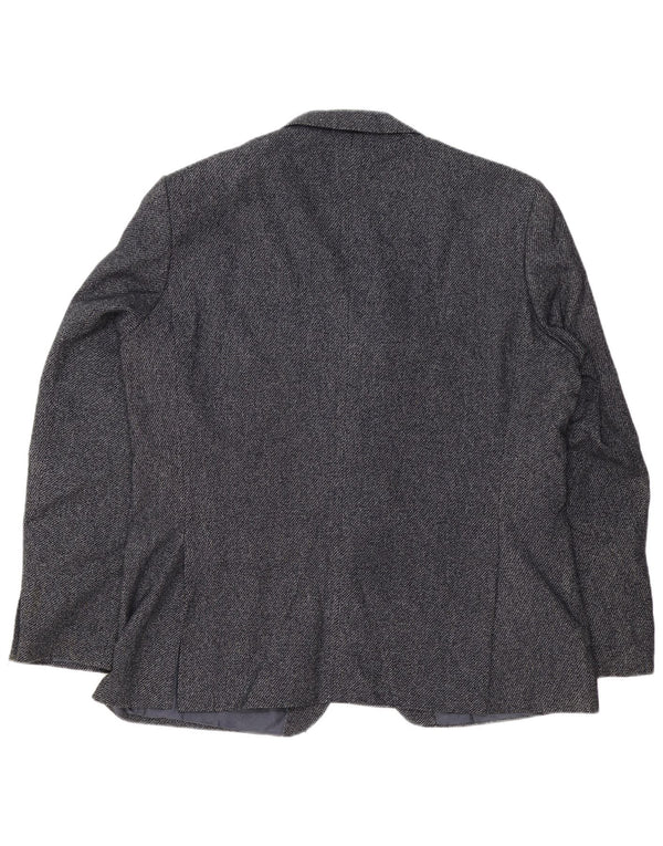 Marks & Spencer Chaqueta tipo blazer de 2 botones para hombre UK 46 XL Lana azul marino