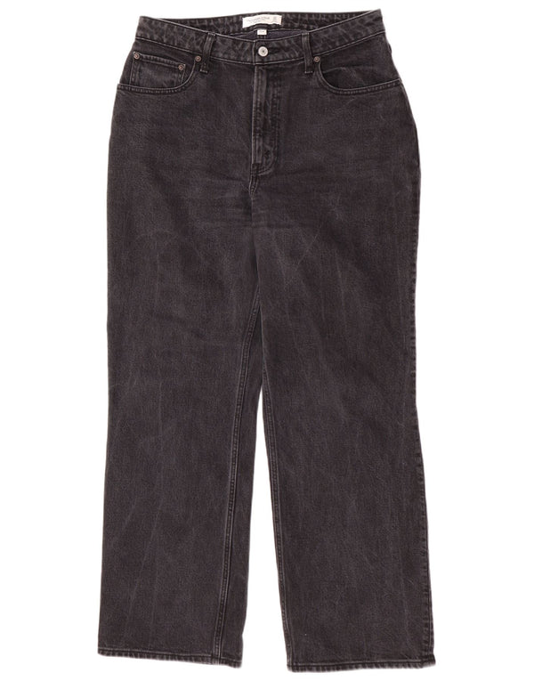 Abercrombie & Fitch Jeans de cintura alta para mujer US 10 Large W30 L30 Gris