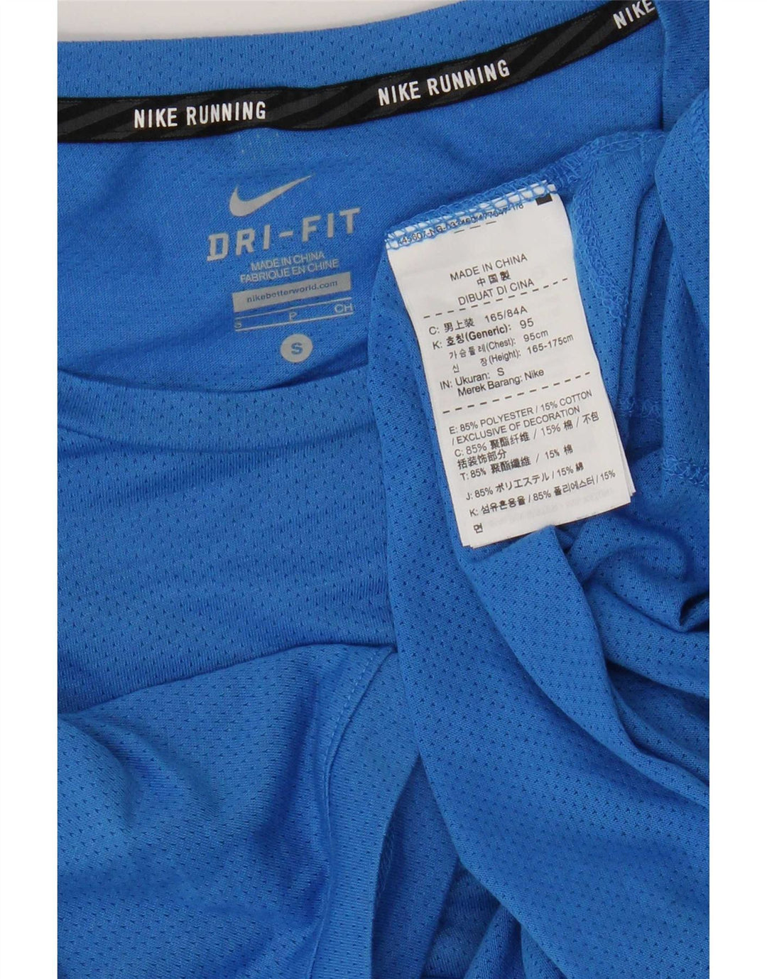 Nike - Camiseta Dri Fit para hombre, talla pequeña, poliéster azul