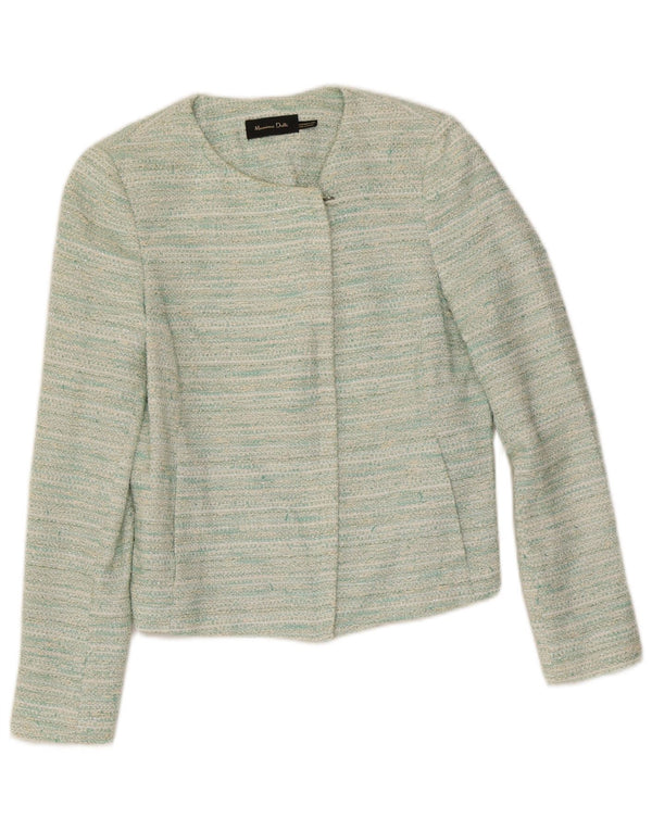 Massimo Dutti Chaqueta Blazer Con Cremallera Completa Para Mujer EU 38 Small Verde Moteado