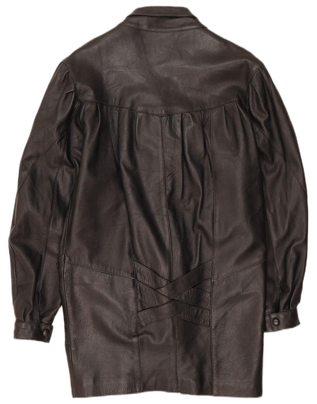 Trekway Abrigo de cuero para mujer UK 10 Small Black