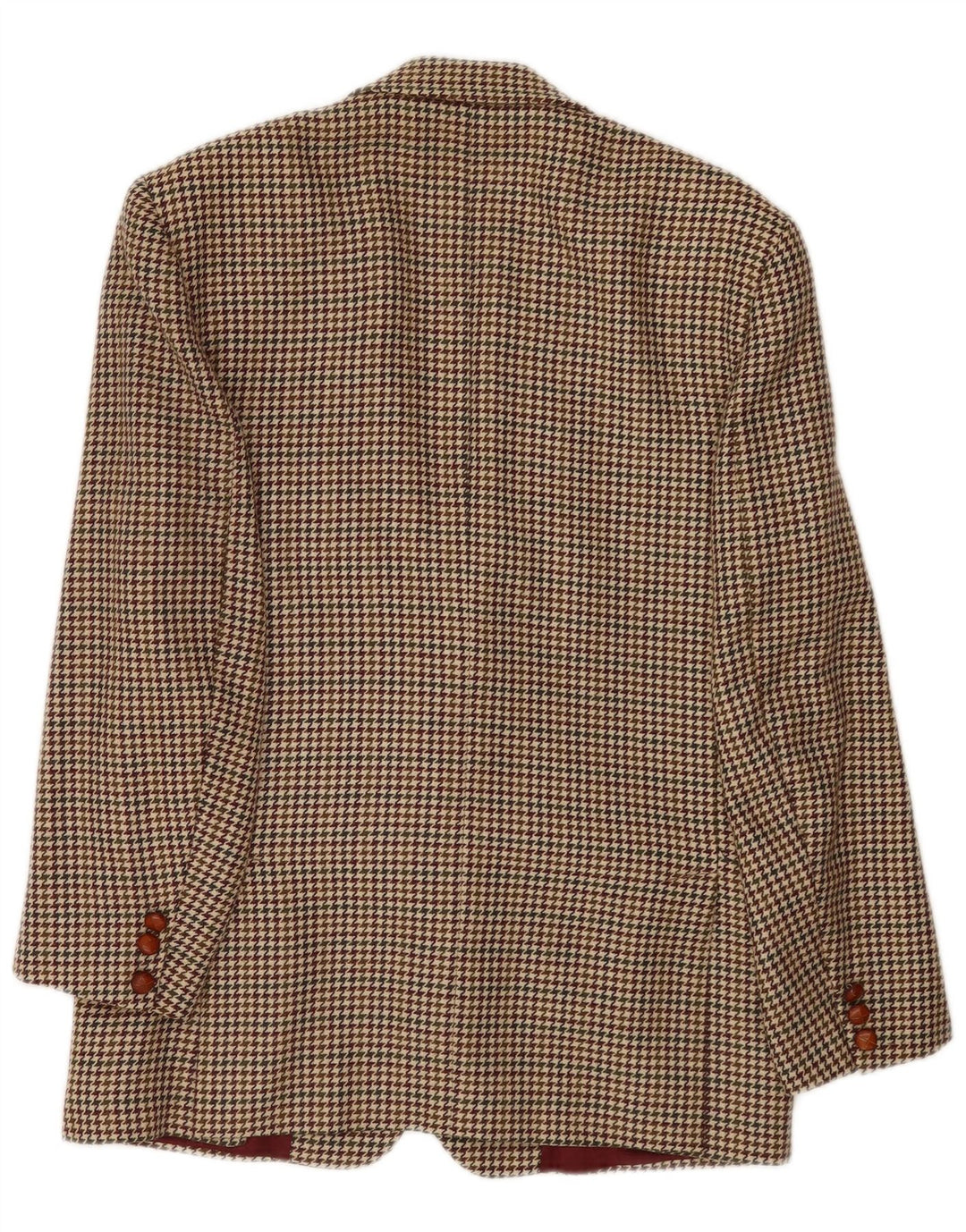 Stefanel Chaqueta tipo blazer de 2 botones para hombre IT 48 Acetato de pata de gallo marrón medio