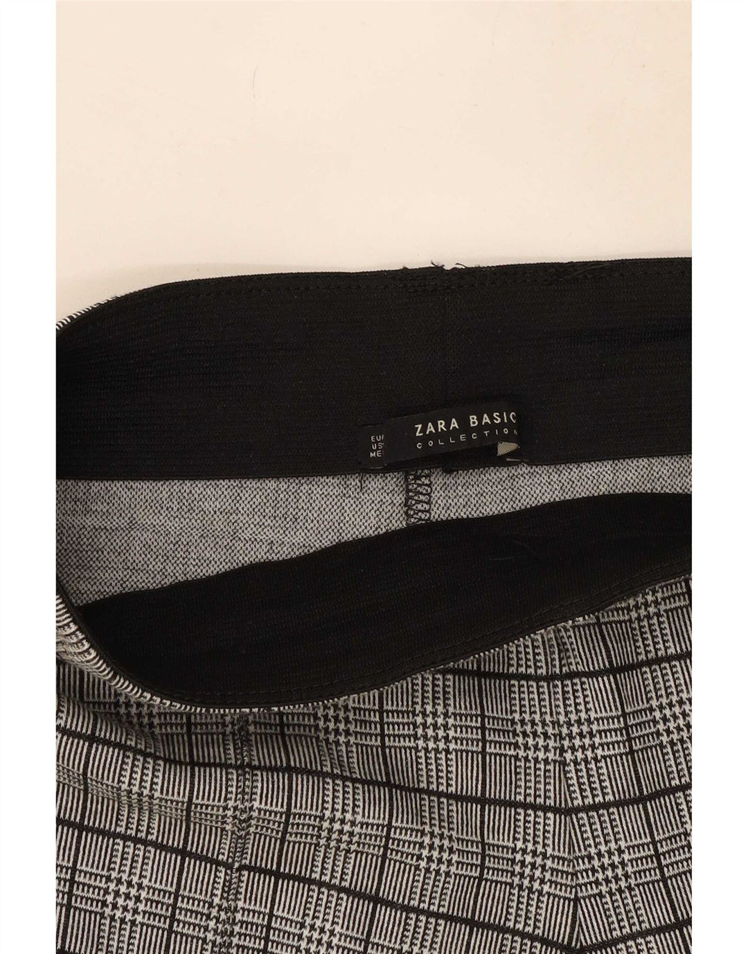 Zara Leggings para mujer UK 44 Mediano Pata de gallo negra