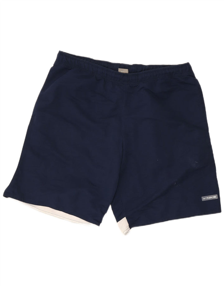 Nike Pantalones cortos deportivos para hombre XL Azul marino Colorblock Poliéster