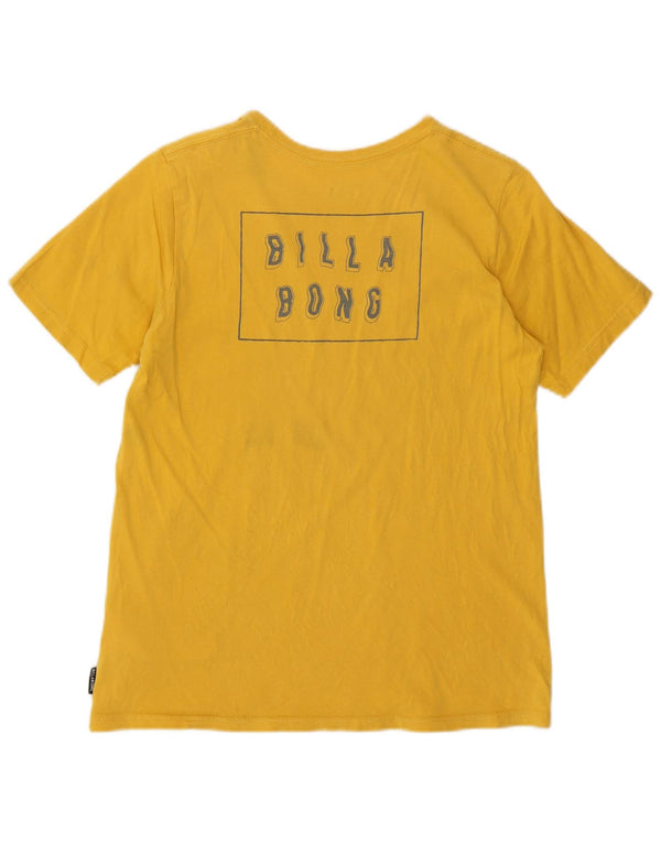 Billabong Camiseta gráfica para mujer Top UK 12 Algodón amarillo mediano