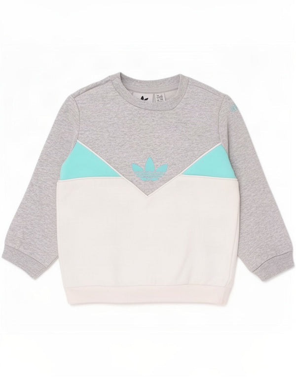 Adidas Sudadera con gráfico para bebé niño 12-18 meses Gris Colorblock