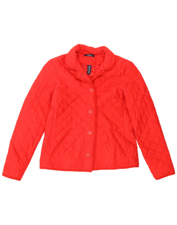 Chaps Chaqueta acolchada para mujer UK 10 Small Red Poliéster
