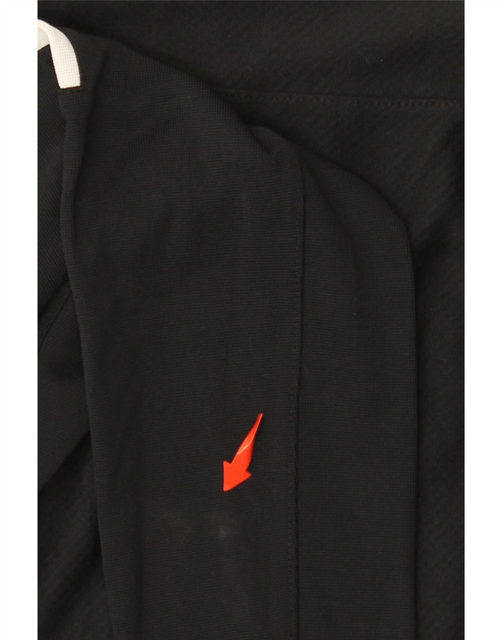 NIKE Hombre Dri Fit Zip Neck Pullover Chándal Top Pequeño Negro Colorblock