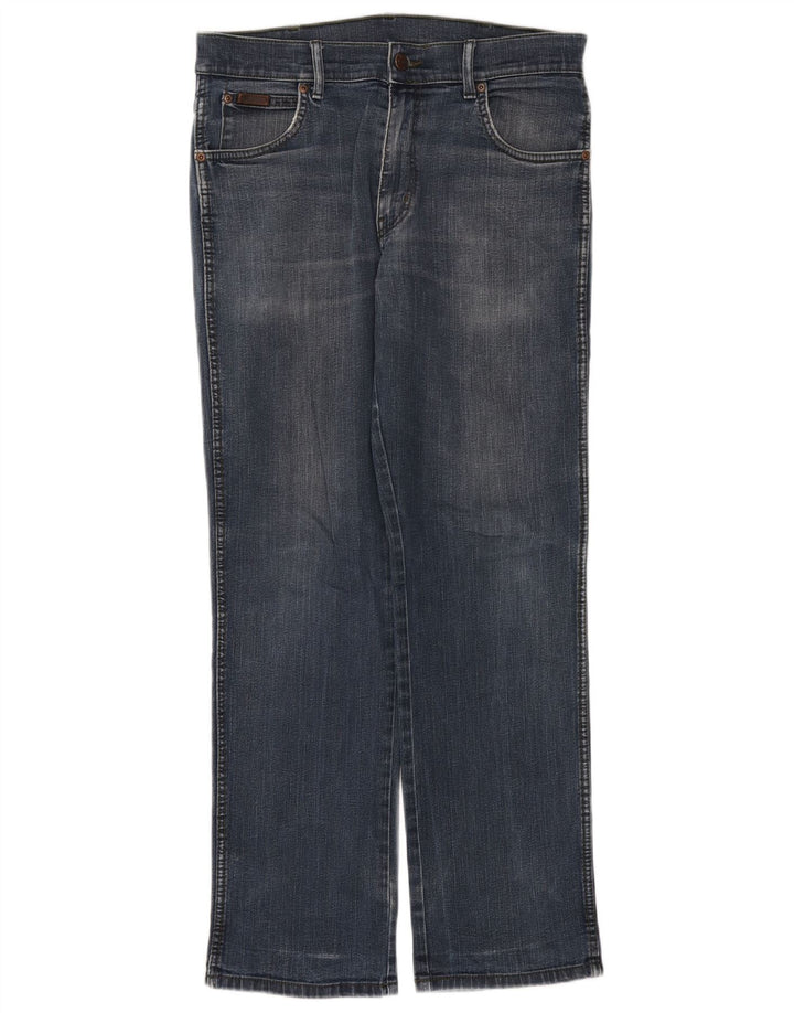 WRANGLER Vaqueros rectos elásticos Texas para hombre W32 L30 Algodón azul