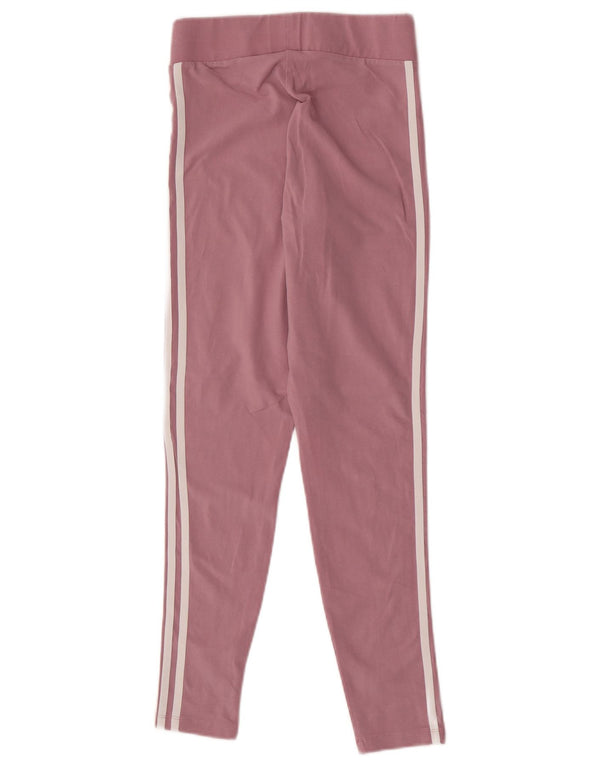Adidas Leggings gráficos para mujer UK 10 Small Pink Rayas Algodón Deportes