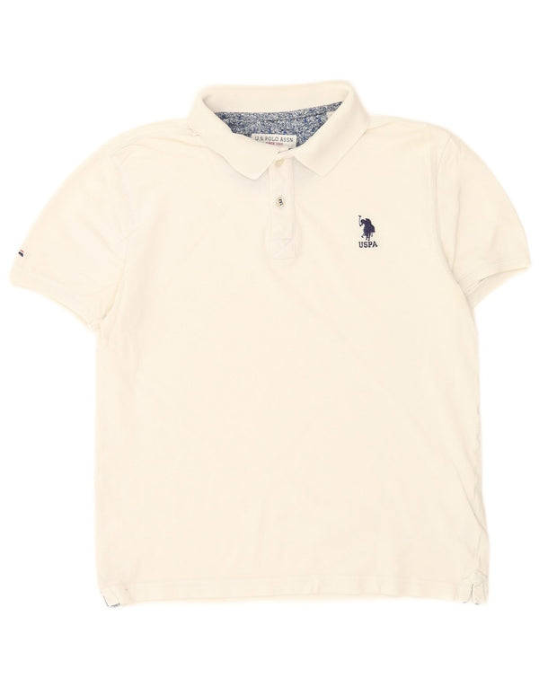 Asociación de Polo de EE. UU. Camisa Hombre Pequeña Algodón Blanco