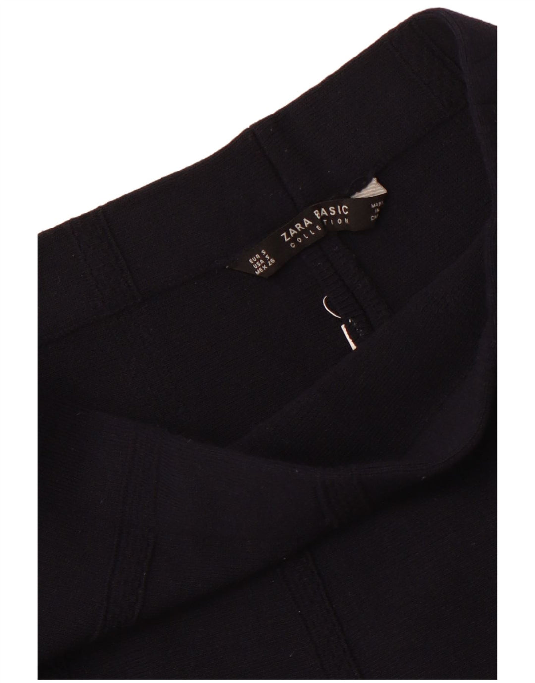 Zara Mujer Falda Acampanada De Punto UK 6 Small W26 Azul Marino