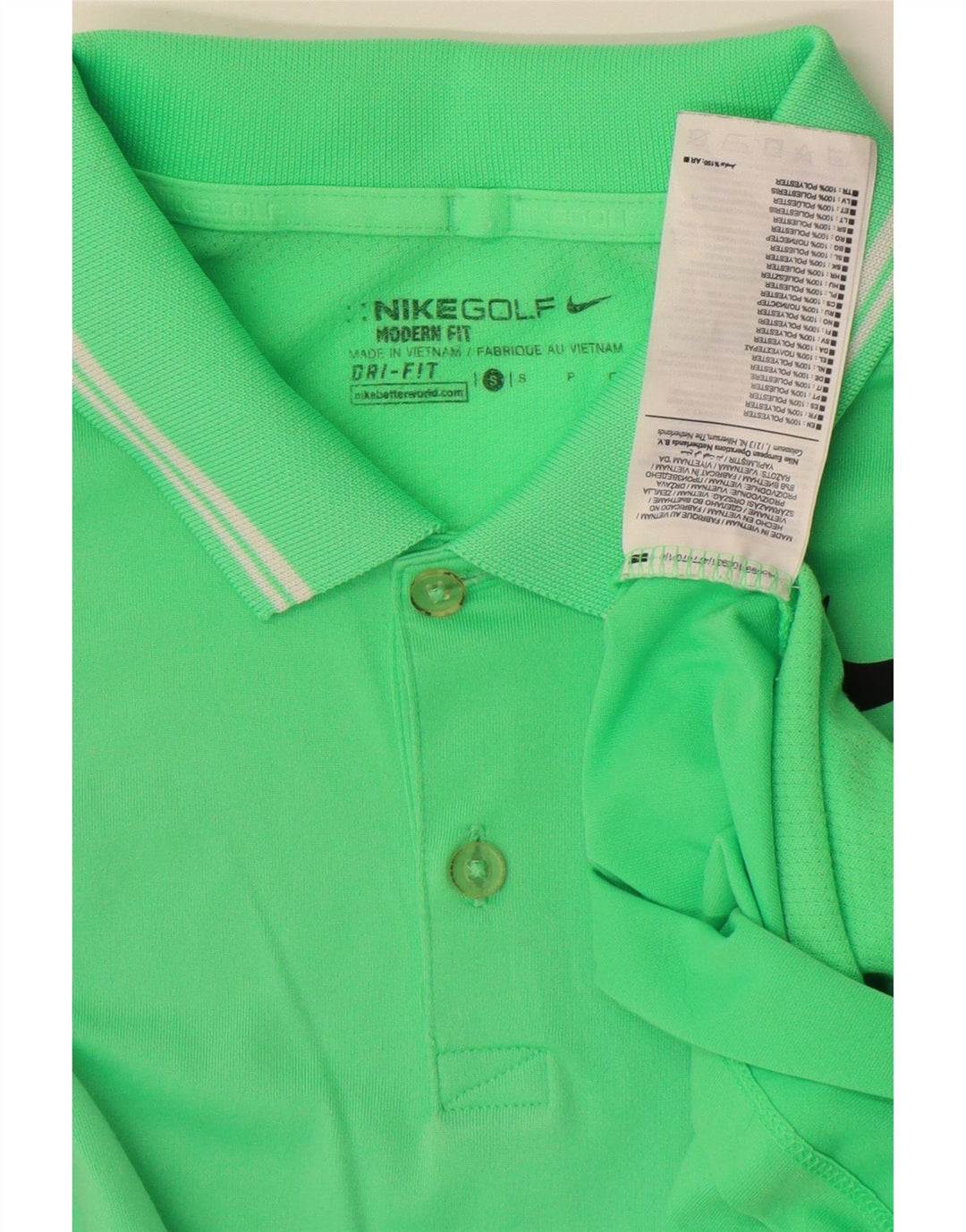 Polo Nike Hombre Pequeño Verde Poliéster Deportes