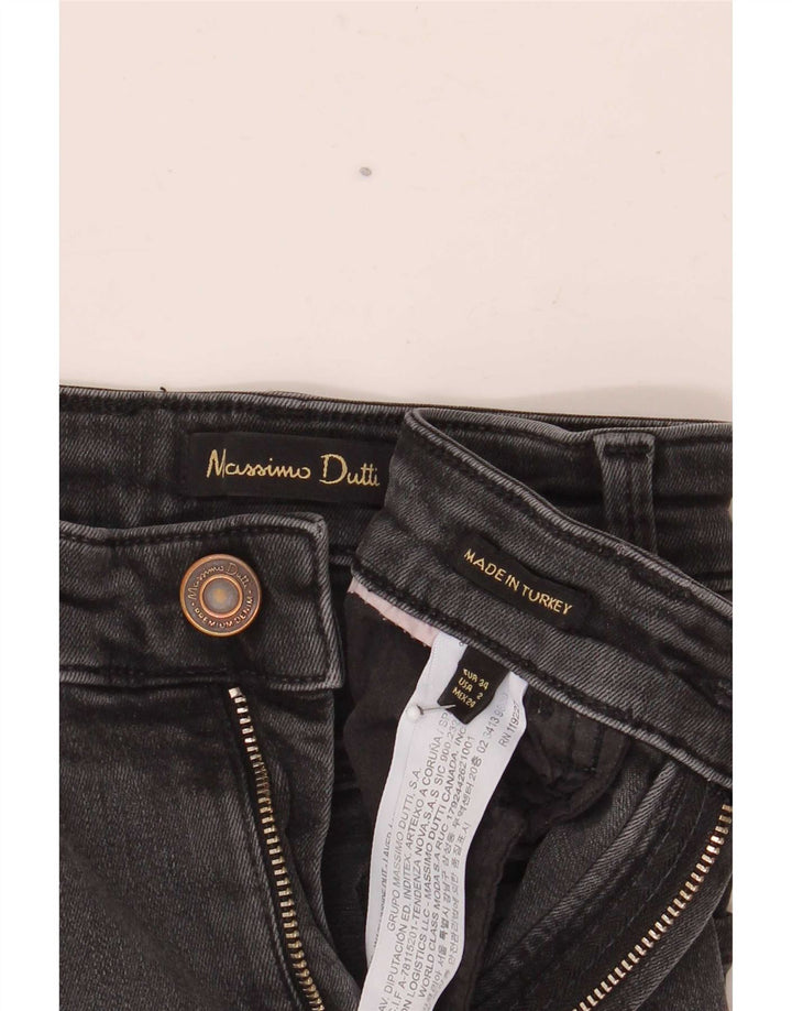 Massimo Dutti Vaqueros Acampanados Mujer EU 34 2XS W24 L24 Gris Algodón