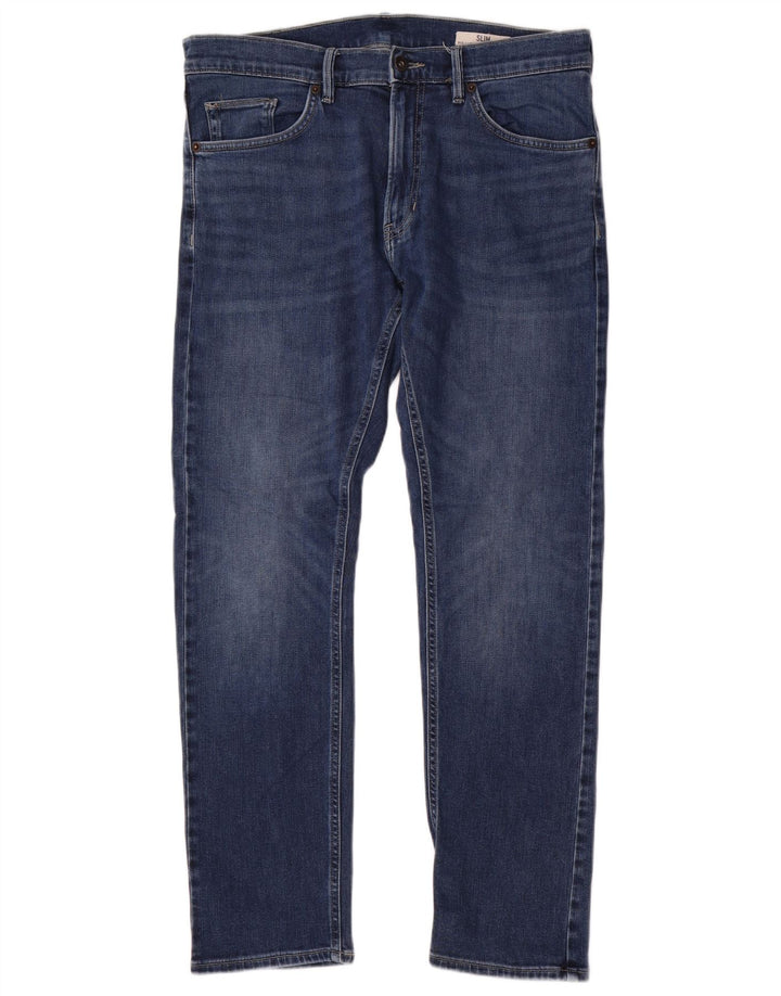 Marks & Spencer Vaqueros ajustados para hombre W34 L31 Algodón azul