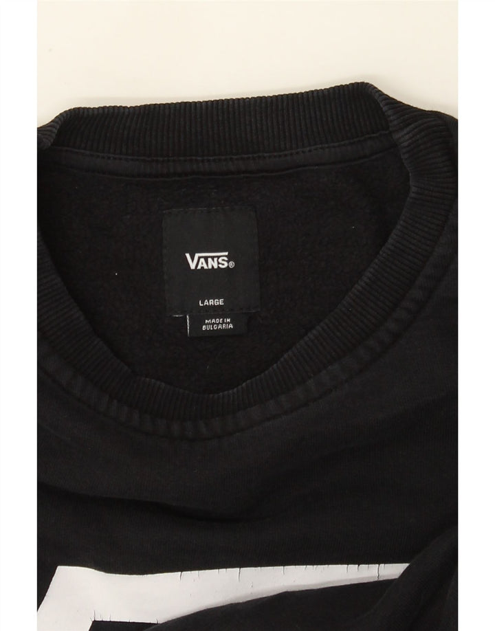 Vans Hombre Sudadera Gráfica Jumper Large Negro