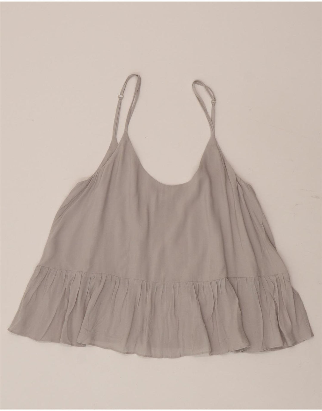 Top de tirantes para mujer Topshop UK 10 Small Grey Viscosa