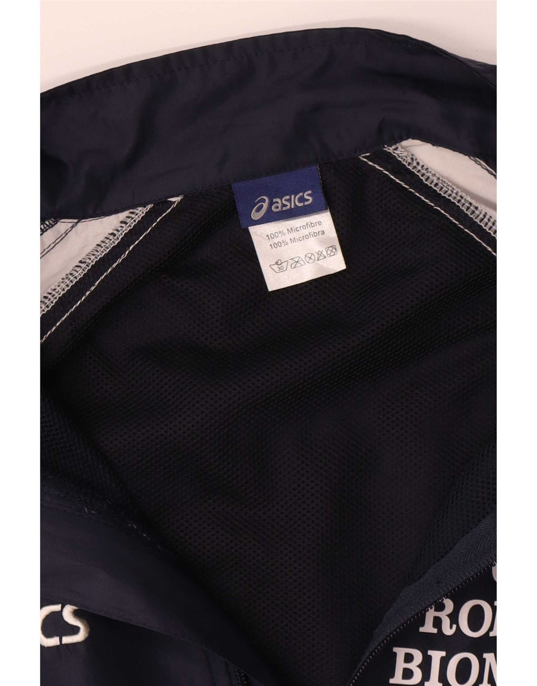 Asics Hombre Graphic Chándal Top Chaqueta Grande Azul Marino Colorblock
