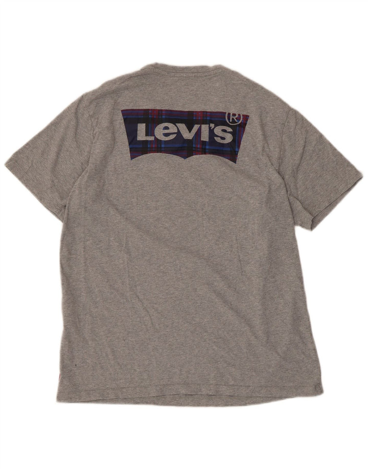 Levi's Camiseta gráfica para hombre Top de algodón moteado en gris medio