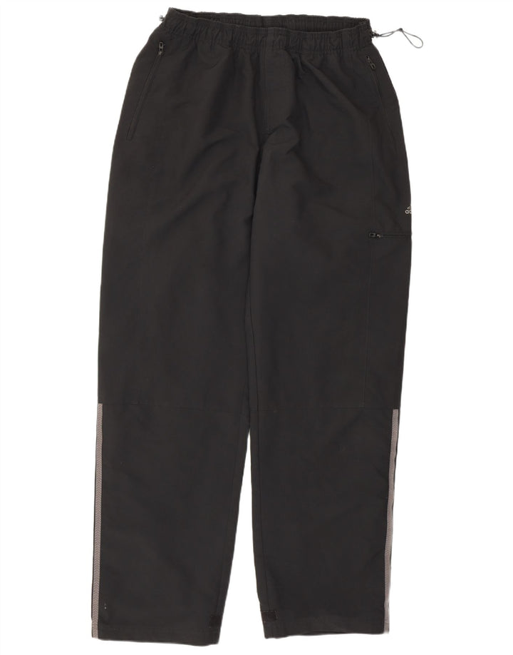 Adidas - Pantalón de chándal para hombre, talla grande, color negro, poliéster, deportivo