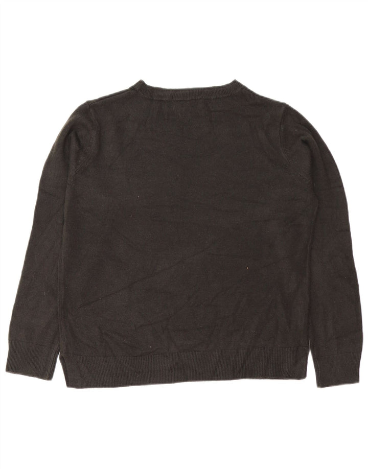 Marks & Spencer - Jersey de cuello redondo para mujer, talla 40, talla mediana, acrílico negro