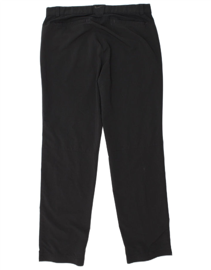 NIKE Pantalón chino recto Dri Fit para hombre W33 L32 Poliéster negro