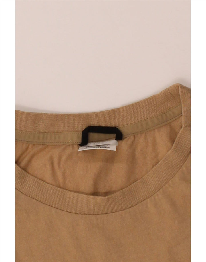 THE NORTH FACE Mens Graphic T-Shirt Top Medium Beige Cotton