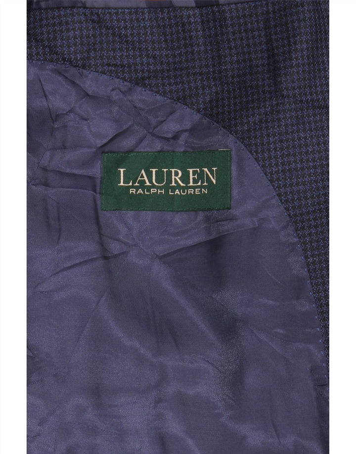 Ralph Lauren Chaqueta Blazer de 2 Botones para Hombre Reino Unido 38 Mediana Pata de Gallo Azul Marino