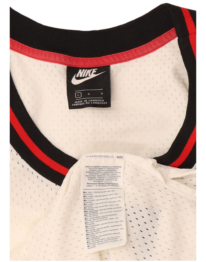 Nike Mens Graphic Vest Top Grande Poliéster Blanco