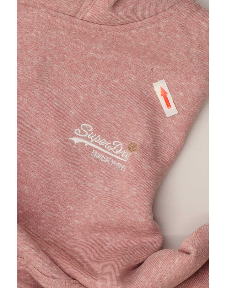 Superdry Jersey con capucha para mujer Reino Unido 40 Poliéster moteado rosa medio