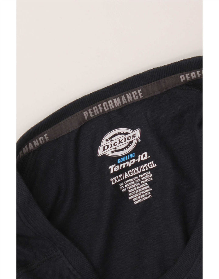 Dickies Mens Tall Top Manga Larga 2XL Azul Marino Algodón