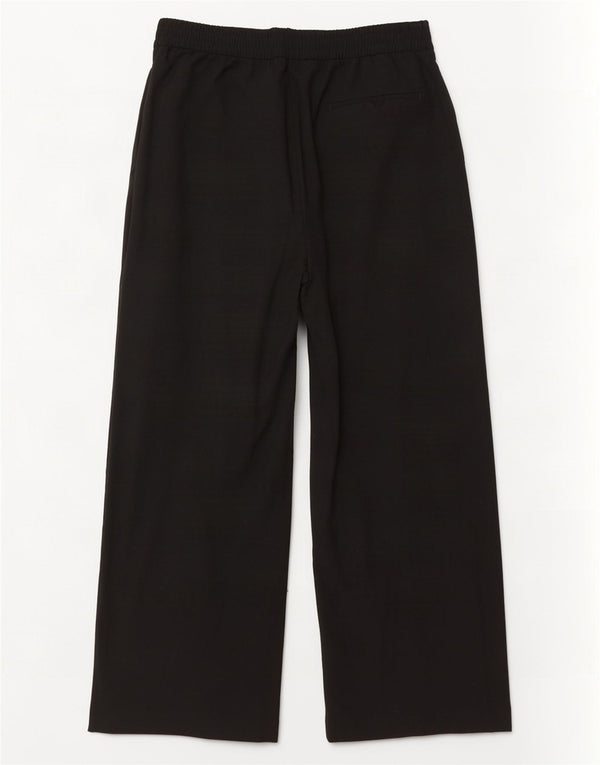 Marks & Spencer Pantalones informales de pierna ancha para mujer UK 18 XL W36 L29 Negro