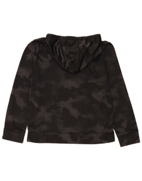 Adidas - Sudadera con capucha para niño (10-11 años, talla mediana, color negro camuflaje)