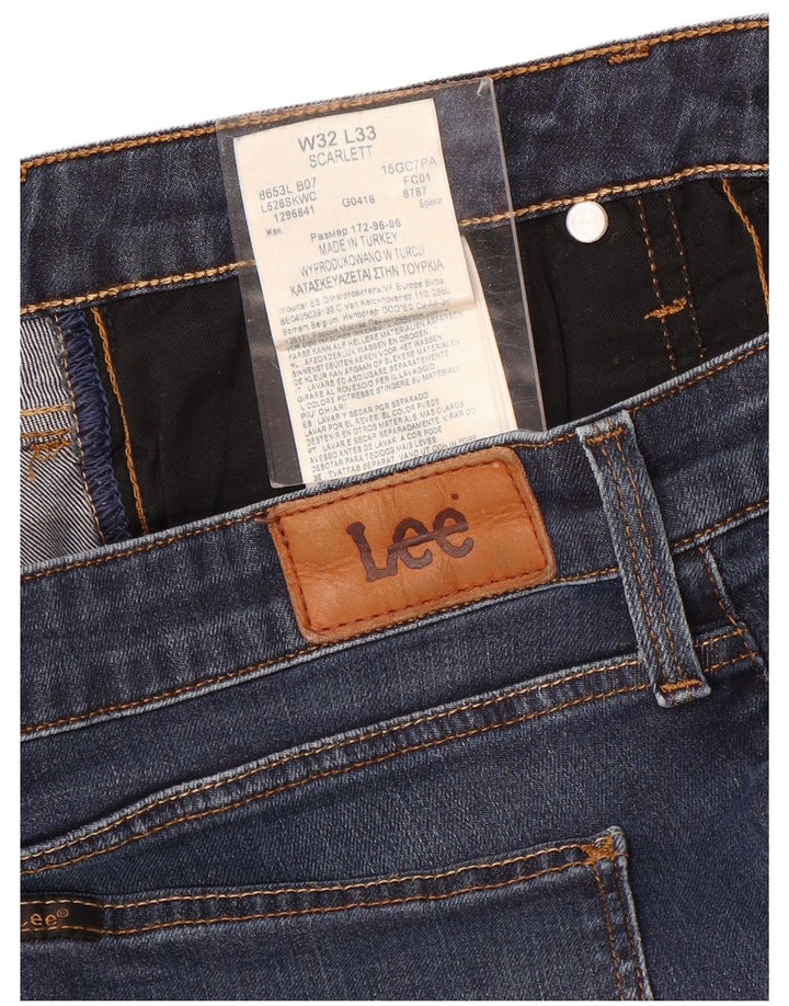 Vaqueros Lee Scarlett Skinny para Mujer W32 L33 Algodón Azul