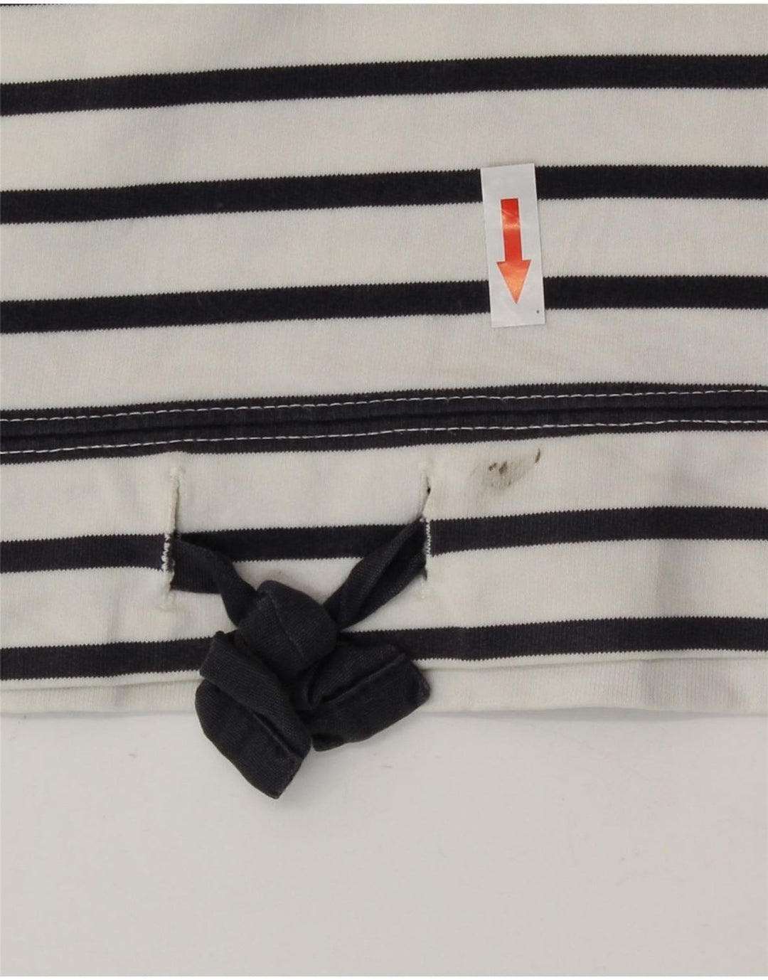 Joules - Sudadera con cuello y botones para mujer, talla 40, talla grande, color blanco a rayas