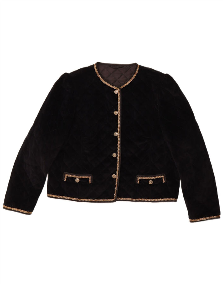 YESSICA Chaqueta tipo blazer acolchada con 5 botones para mujer UK 40 Medium Black